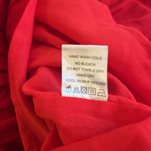 Superdown Fiona ruffle mini skirt XL Red fully lined hidden back zipper‎ NWOT - Picture 11 of 11